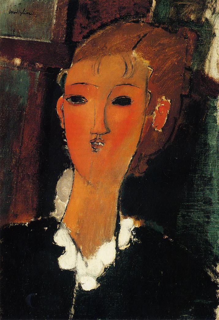 Young Woman with a Small Ruff - Amedeo Modigliani Paintings